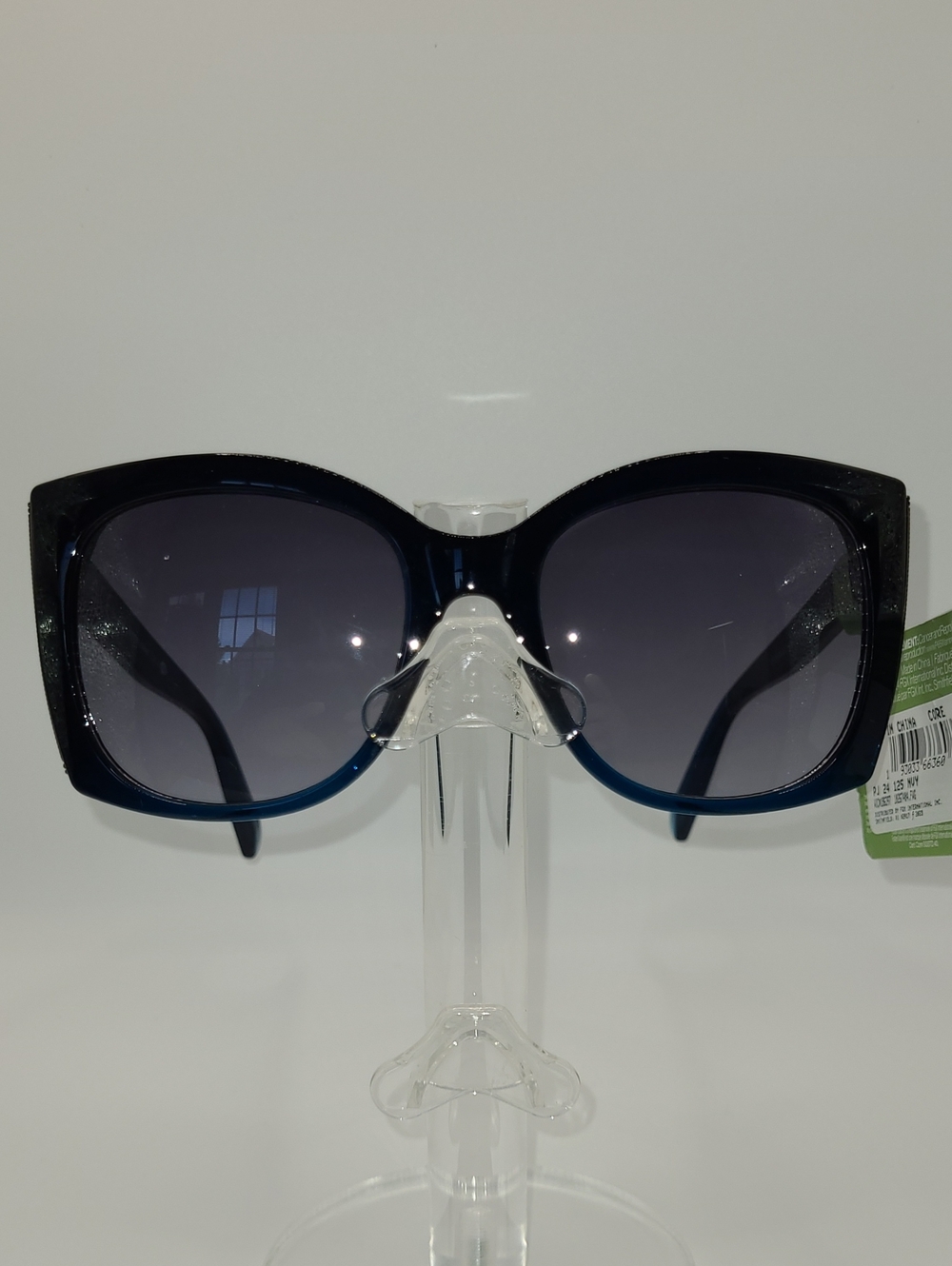 Women's Gradient Navy Blue Oversized Sunglasses